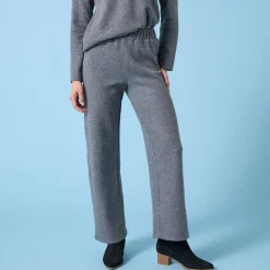 Wijde broek Special voor kleine lengtes effen, geribd