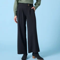 Wijde broek Special voor kleine lengtes, crêpe