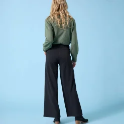 Wijde broek Special voor kleine lengtes, crêpe