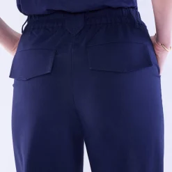 Wijde rechte broek, effen