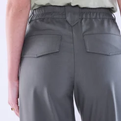Wijde rechte broek, effen