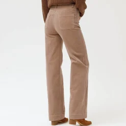 Wijde velours roek met hoge taille, kleine lengte