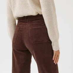 Wijde velours roek met hoge taille, kleine lengte