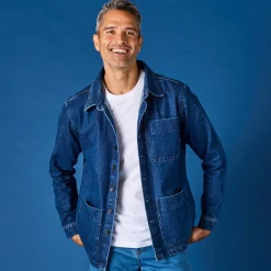 Worker jasje met knoopsluiting en 3 zakken, jeans