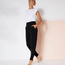 Yogabroek in tricot met comfortabel model