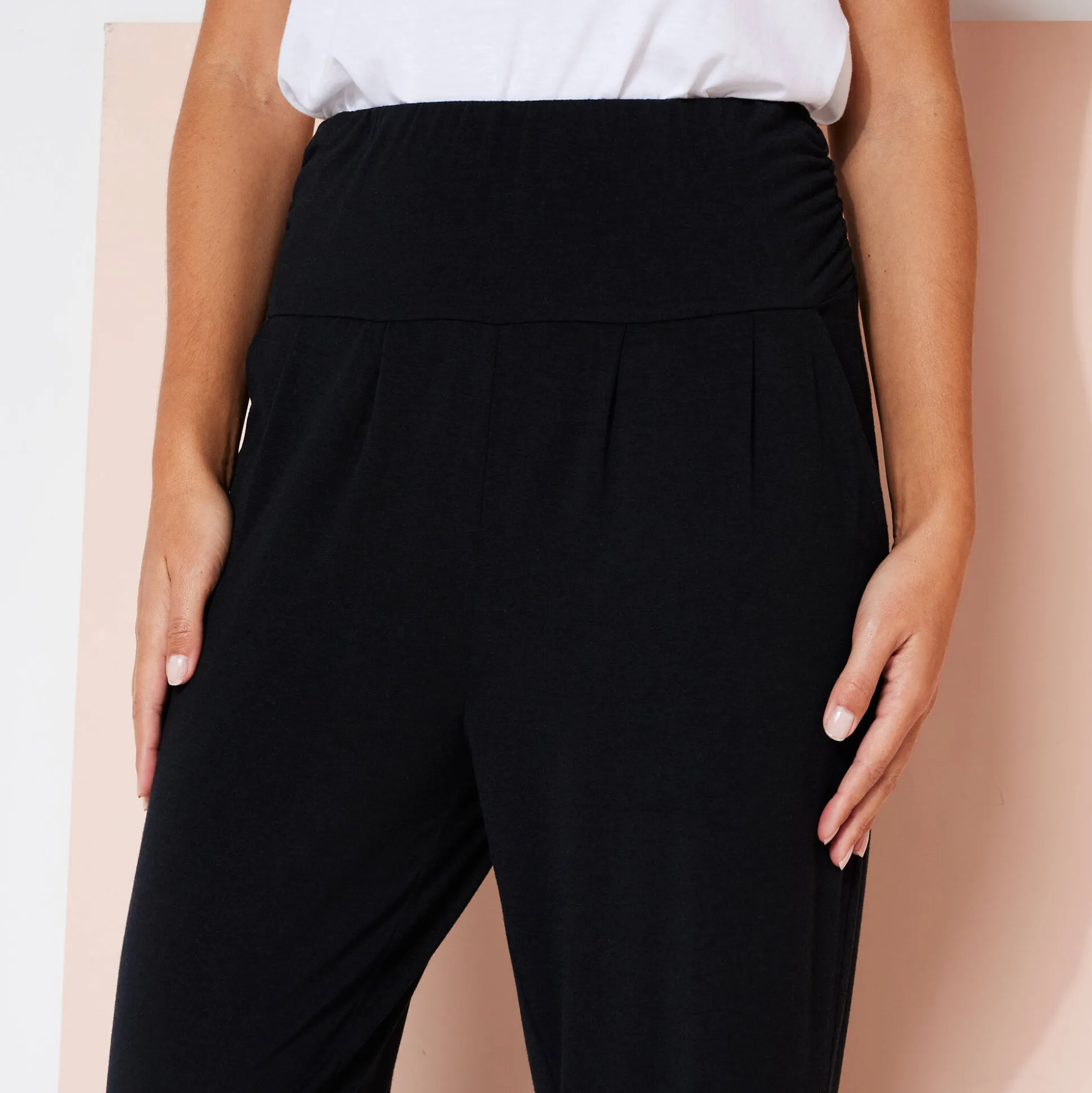 Yogabroek in tricot met comfortabel model