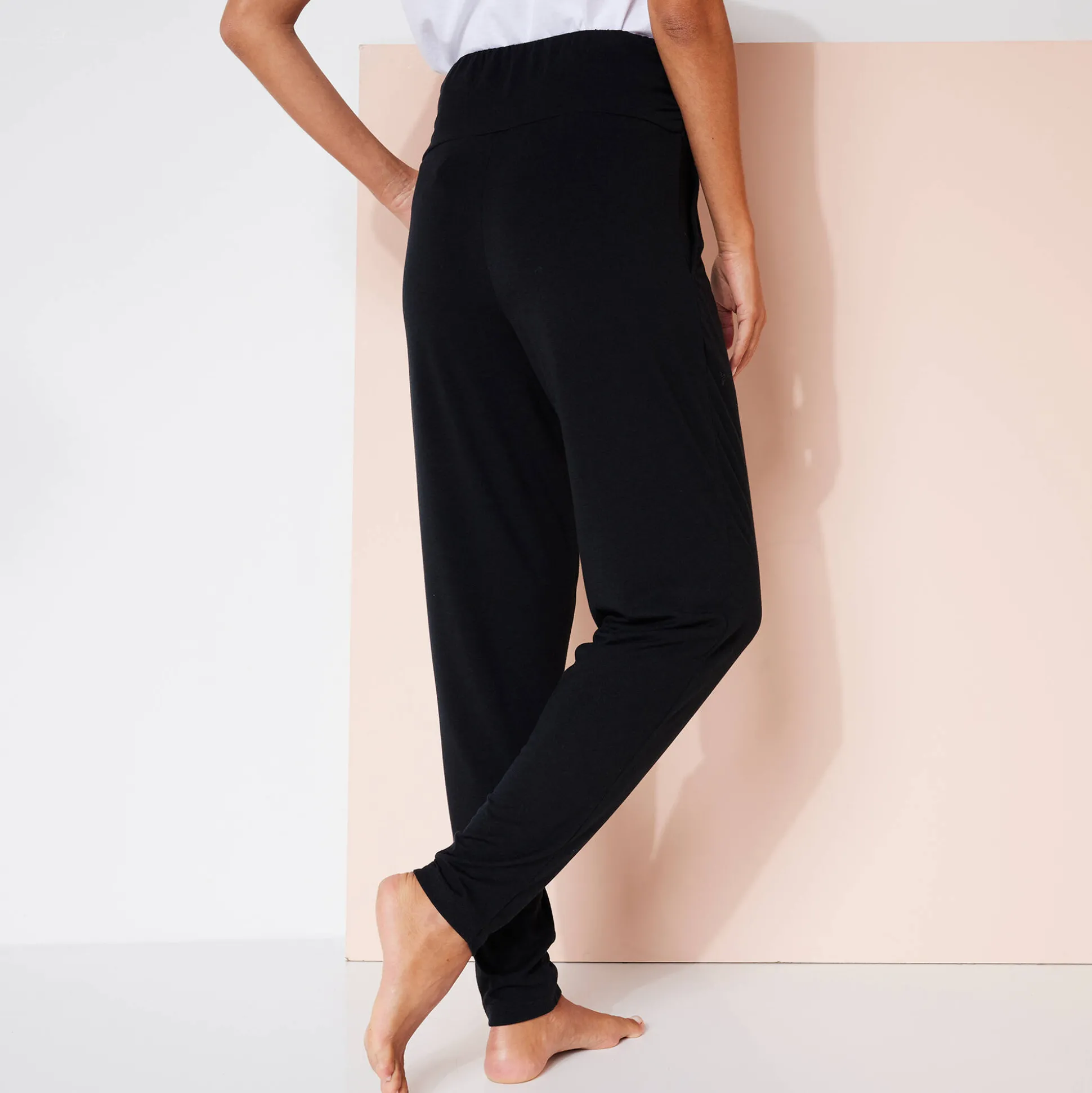 Yogabroek in tricot met comfortabel model