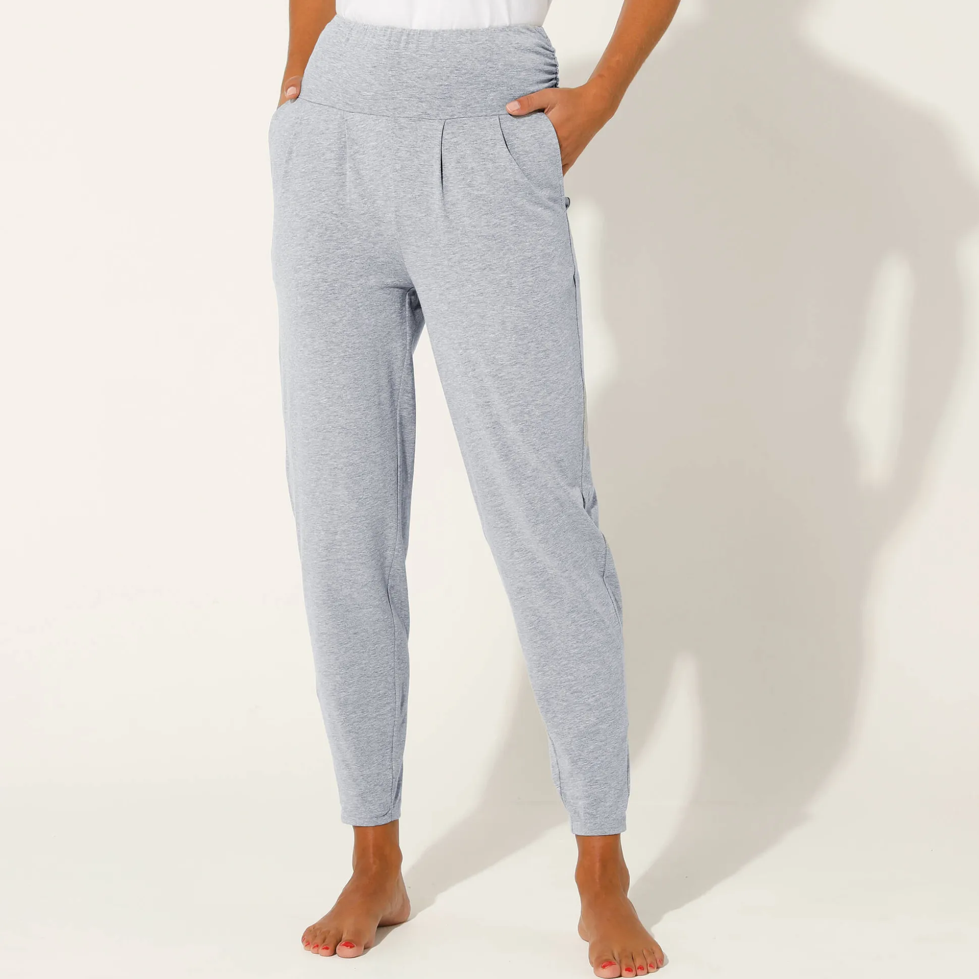 Yogabroek in tricot met comfortabel model