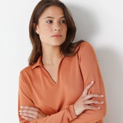 Zachte pyjama met polokraag