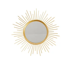 Zon spiegel in goudkleurig metaal