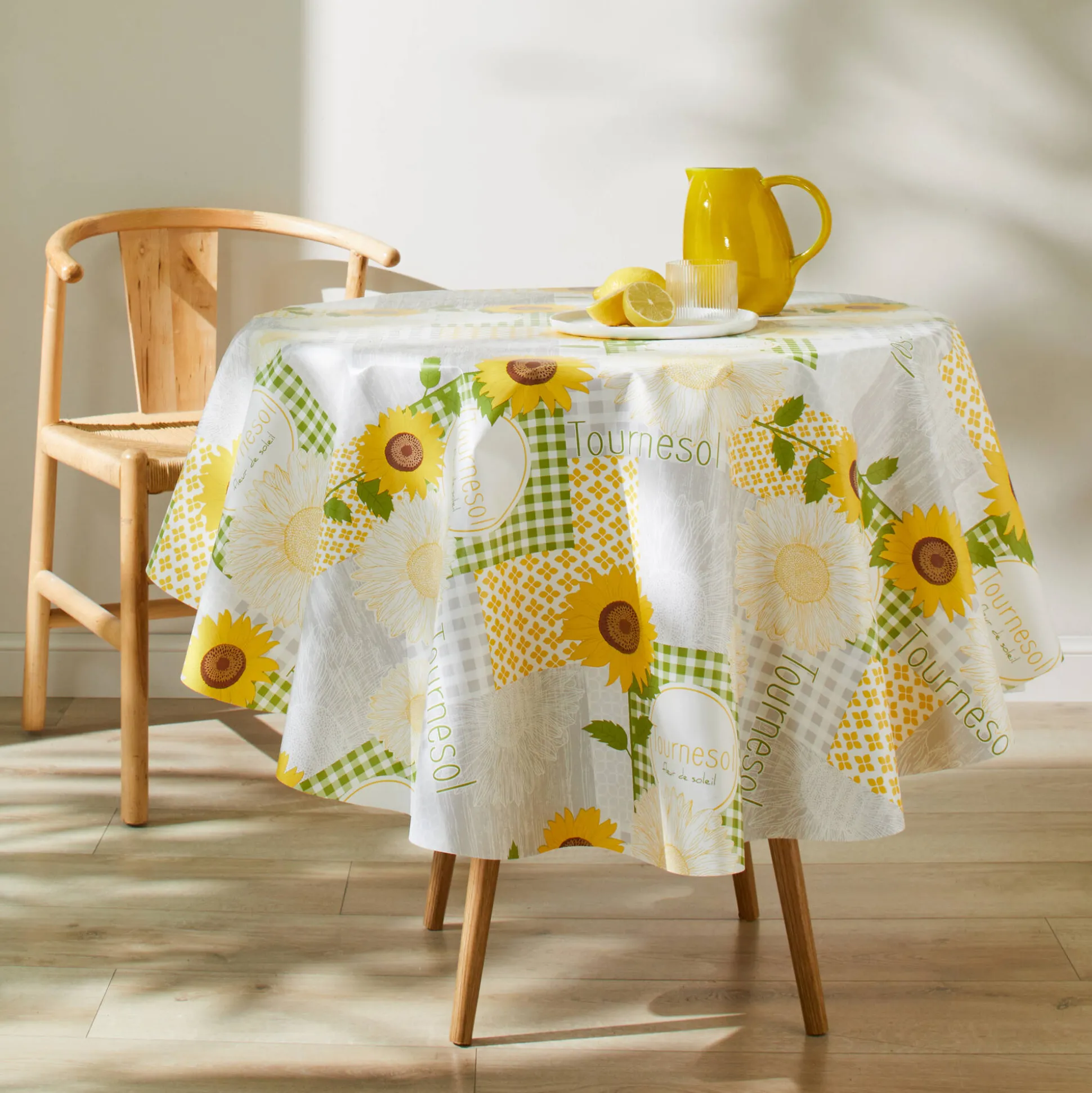 Zonnebloemprint tafelkleed